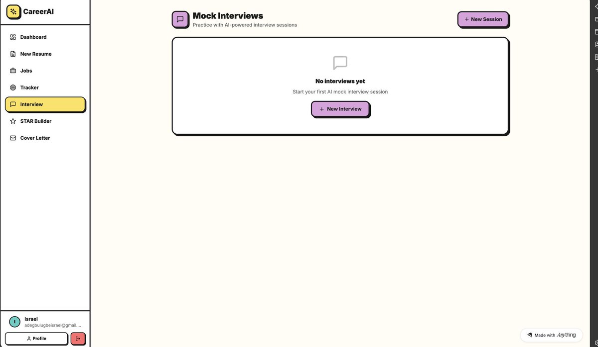 IsraelAdegbulu1's tweet photo. Just shipped CareerAI 🚀

ATS-optimized resumes in seconds. No rewriting. No bot filters.
Builder, ATS auto-fix, smart tailoring, job discovery — AI-powered, market-ready.

Landing an interview shouldn't be a full-time job. @anythingai @buildclub_ https://t.co/adSBTCRrNI