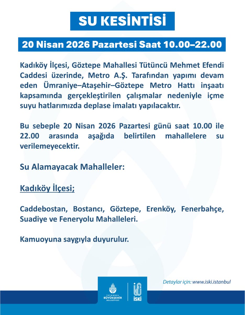 İSKİ Genel Müdürlüğü tweet media