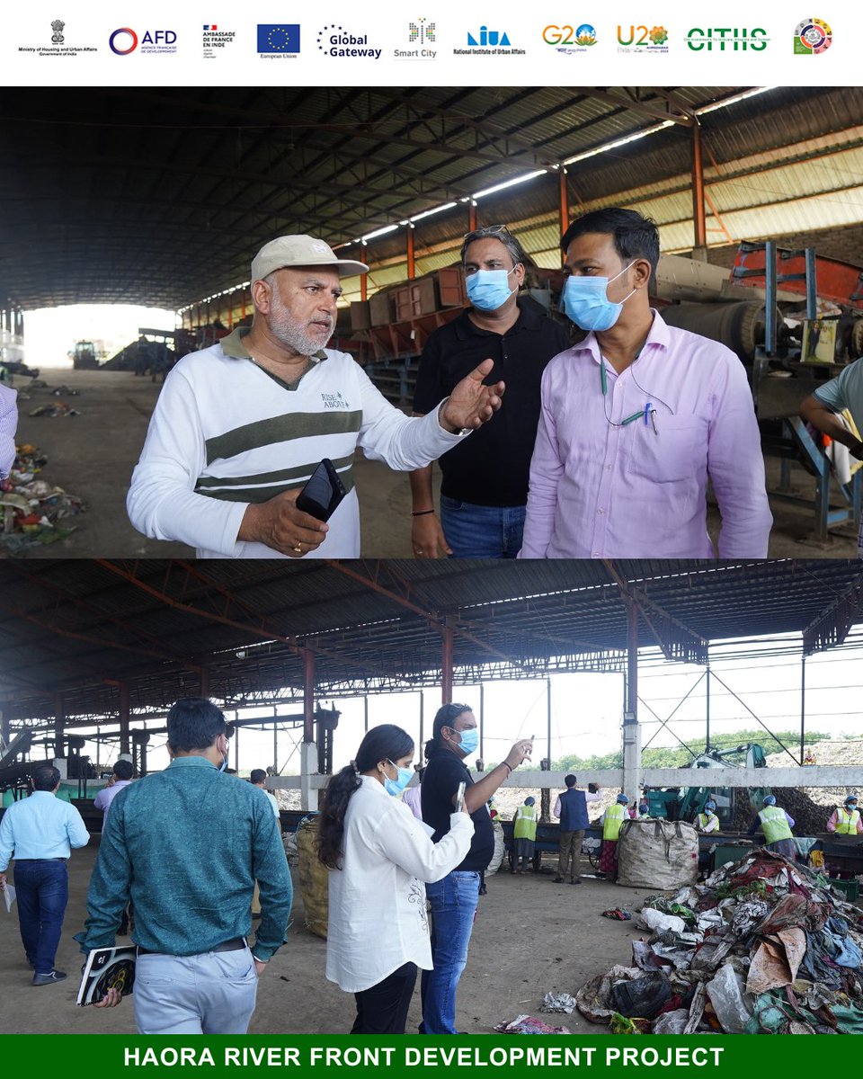 hrfdproject's tweet photo. Day 2 | Field Visit of AFD Delegates, NIUA and ASCL officials to the Solid Waste Processing Plant at D.C. Nagar under CITIIS 2.0. An insightful on-ground review focusing on sustainable waste management and strengthening urban service systems.

#CITIIS2 #ASCL https://t.co/llYJcQ3TSu