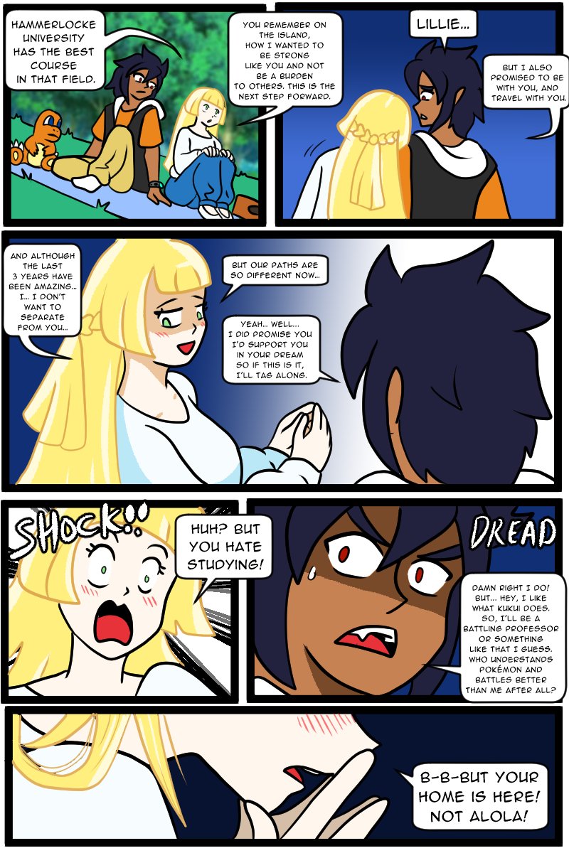 RioKantar's tweet image. A mini comic of Kazuma and Lillie. 5 years before the Galar comic...roughly lol #pokemon #comic