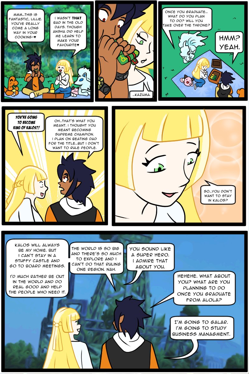 RioKantar's tweet image. A mini comic of Kazuma and Lillie. 5 years before the Galar comic...roughly lol #pokemon #comic