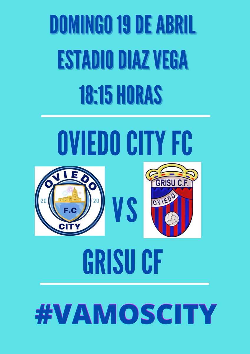 Jornada 28. La tarde del domingo recibimos en el Diaz Vega al Grisú, equipo que ocupa la penúltima posición en la clasificación.
Sin confianzas trataremos de obtener una victoria que nos permita acercarnos a puestos de arriba.
#futbolasturiano 
#asturfutbol 
#oviedocityfc