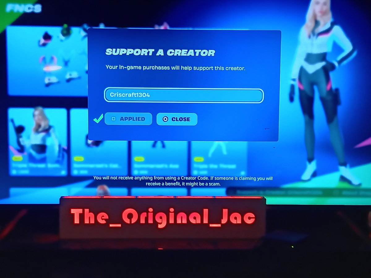 JackJ40543's tweet photo. @CrisCraft1304
Use Support A Creator Code CrisCraft1304 In Your Fortnite Item Shop
#SupportTheHomie
#TeamCrisCraft https://t.co/sU7U2JbKYl