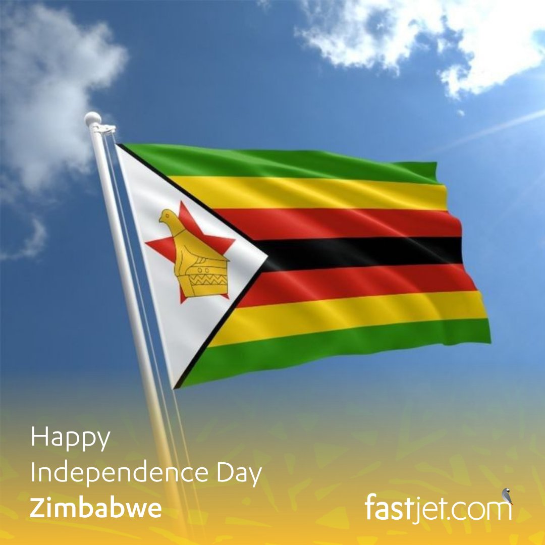 fastjet's tweet image. Happy Independence Day Zimbabwe.

#fastjet
#ForEveryone
#Harare
#Bulawayo
#Zimbabwe