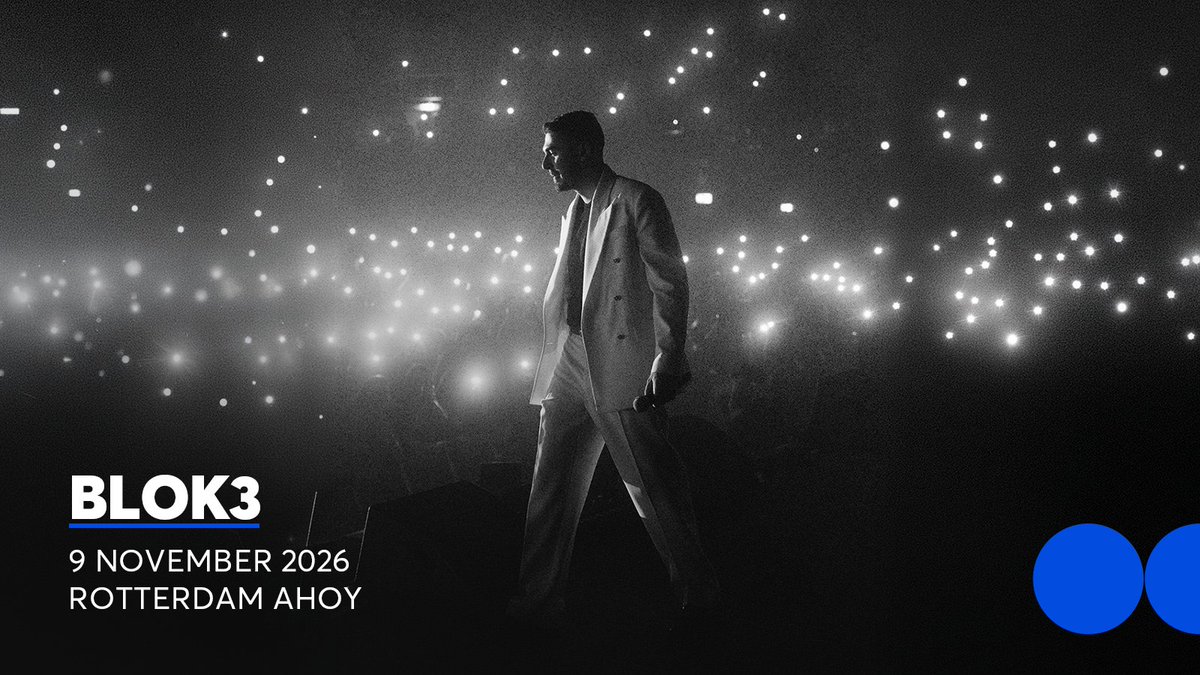Ticketmaster_NL's tweet photo. 🎤 BLOK3 komt naar Nederland! De Turkse rapper brengt zijn Europa tour samen met een live orkest naar @rotterdamahoy. Fans kunnen zich verheugen op een indrukwekkende productie, nieuwe muziek en een buitengewone live-ervaring. 

📆 9 november 2026
📍 Rotterdam Ahoy
🎫 Tickets zijn nu te koop via Ticketmaster https://t.co/tj8DZB9MLd
