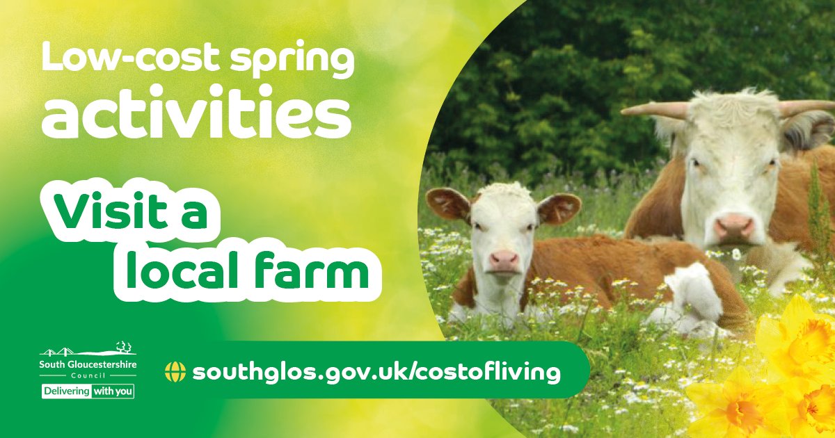 sgloscouncil's tweet photo. 🐣 Spring is a great time to spot some baby animals.

🐷 If you’re in need of a low-cost day out, visit Grimsbury Community Farm in Kingswood — it’s free to enter and has a café, play area and car park. You can also buy animal feed to interact with the animals.

🚰 Remember to always wash your hands after contact with animals.

For more free activity ideas, visit https://t.co/XO88jiSE5i