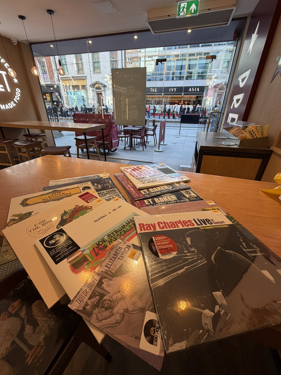 RobertCox's tweet photo. @TowerDublin #RSD2026! 

WOOT! 15th = Ray Charles (only 900), both Chet Baker in Japan 1987, 13th Floor Elevators, Joni Mitchell, Joe Strummer, Taylor Swift Elizabeth Taylor 7", Pink Floyd LA Sports Arena 1975, Neil Young &amp; Chrome Hearts + Talking Heads demos https://t.co/SFc65L8i7C