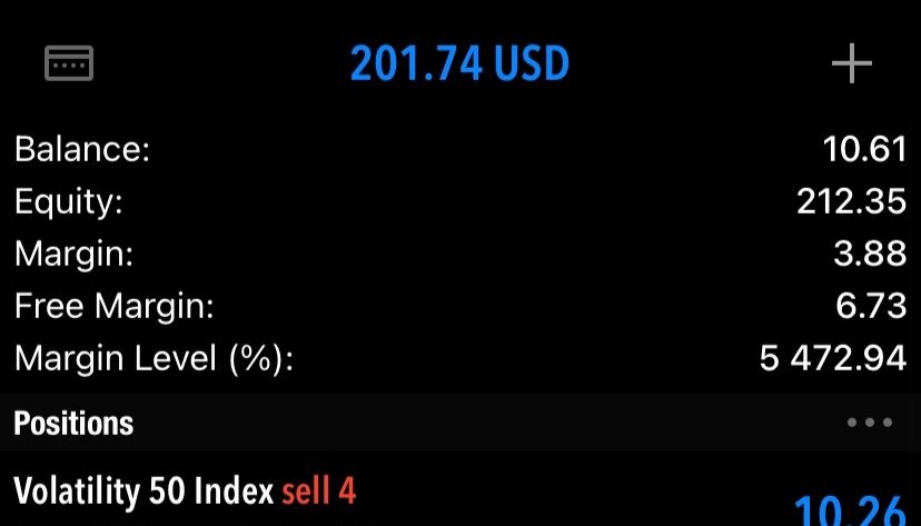Amina_trader's tweet photo. Thank you for your prayers

It’s been almost 3weeks on my sickbed since I had an accident

With Deriv, I’ve managed to FLIPP $10 into $201 trading VIX50  this weekend

What could you do with $200?

If you’re interested in learning my strategy, just leave a comment and I’ll DM you https://t.co/93NPZIVayA