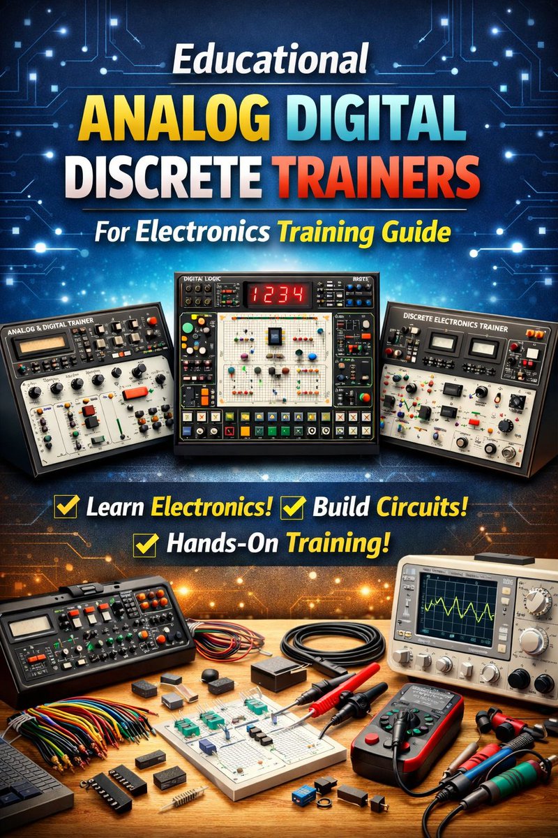 Faithb2bsports's tweet image. Take electronics learning to the next level ⚡
Educational Analog Digital Discrete Trainers simplify complex concepts with hands on practice perfect for students &amp;amp; training labs.
#Electronics #STEM #Engineering #TechEducation