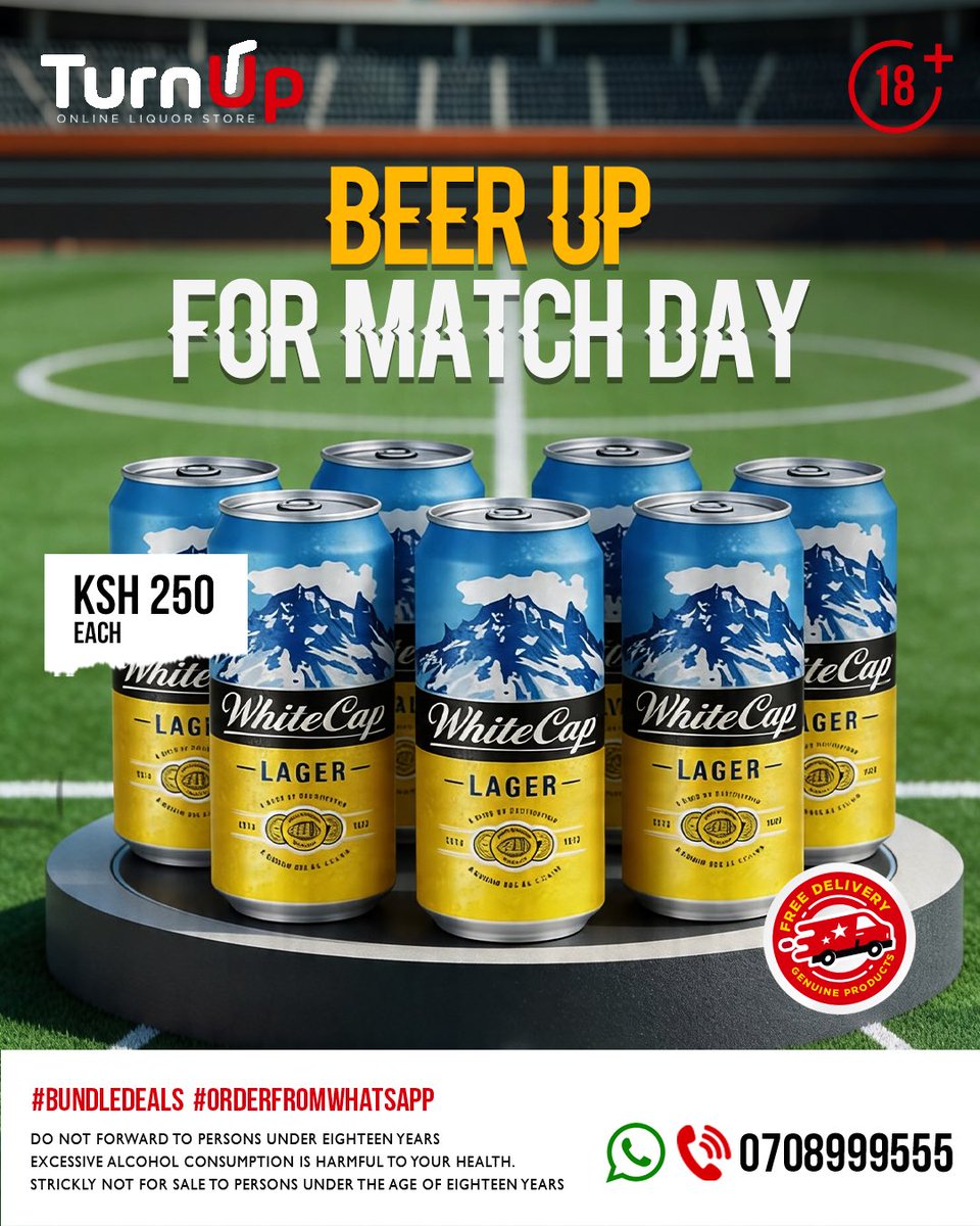 yum_turnup's tweet photo. Hii weekend, tutajua kama the gunners really want this league, or whether the red devils will finish the game feeling blue or not. 

What is constant is a beer in the hand.

Place your order today, link in bio. 
#WhiteCapLager #DrinkResponsibly https://t.co/pPWE0MEkHK