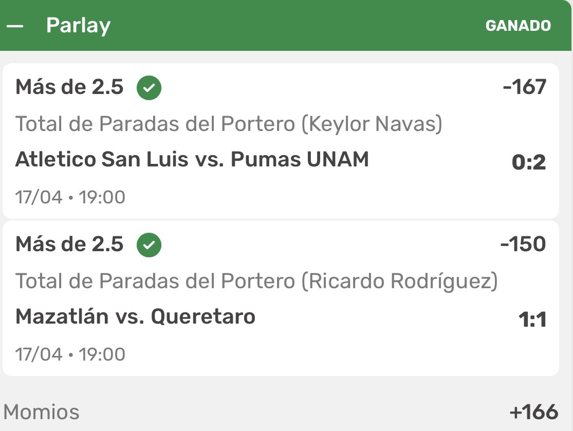 PichaPicks's tweet image. El mesero pecho frío @FranCerundolo arruinó el día perfecto y el invicto, pero confiamos en la #LigaBBVAMX y cobramos un parlay +166 para ganar nuestro pick 8 de los últimos 11🔥✅. #TrustTheProcess 🤟🏻😎