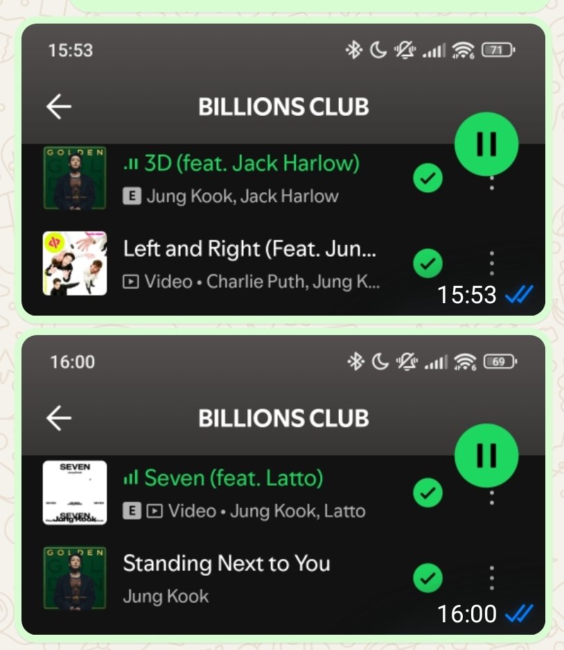 LidiaTan75's tweet image. 👋 Hi, I'm Listening 🎧 #3D, #LeftAndRight, #SEVEN and #StandingNextToYou by #JUNGKOOK from "BILLIONS CLUB" on Spotify! 📀🐰🎶 💞

🔗 open.spotify.com/track/6xGr4tVz…

PLEASE KEEP SUPPORTING JUNGKOOK'S MUSIC 🎶 🫶 
#JUNGKOOK #정국 🔥