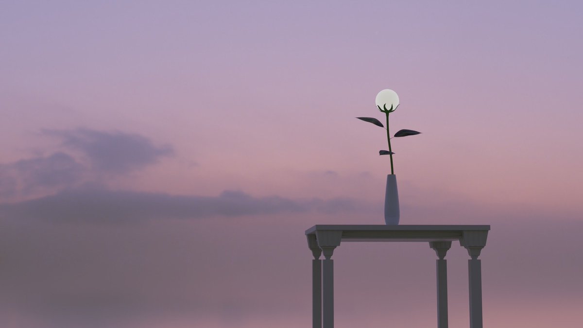 mori8434's tweet photo. 少し前にＸで見た、月をお花に見立ててる写真がとても好きで作りました🌙
空の雰囲気を変えると印象もガラッと変わっていい感じに、、、🌌
#blender #b3d #3DCG https://t.co/qdxrwtnZj5