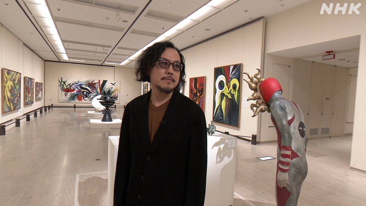 nhk_bijutsu's tweet photo. 【明日の #アートシーン 】#日曜美術館
特別編 「なんだこれは！ #岡本太郎 」展
鹿児島市立美術館で開催中の展覧会を、同時開催の「タローマン大万博」と共に紹介します。#藤井亮　

Eテレ　4月19日(日)　朝9：45
https://t.co/nspwwMCgAE https://t.co/tu8cBGN2VL