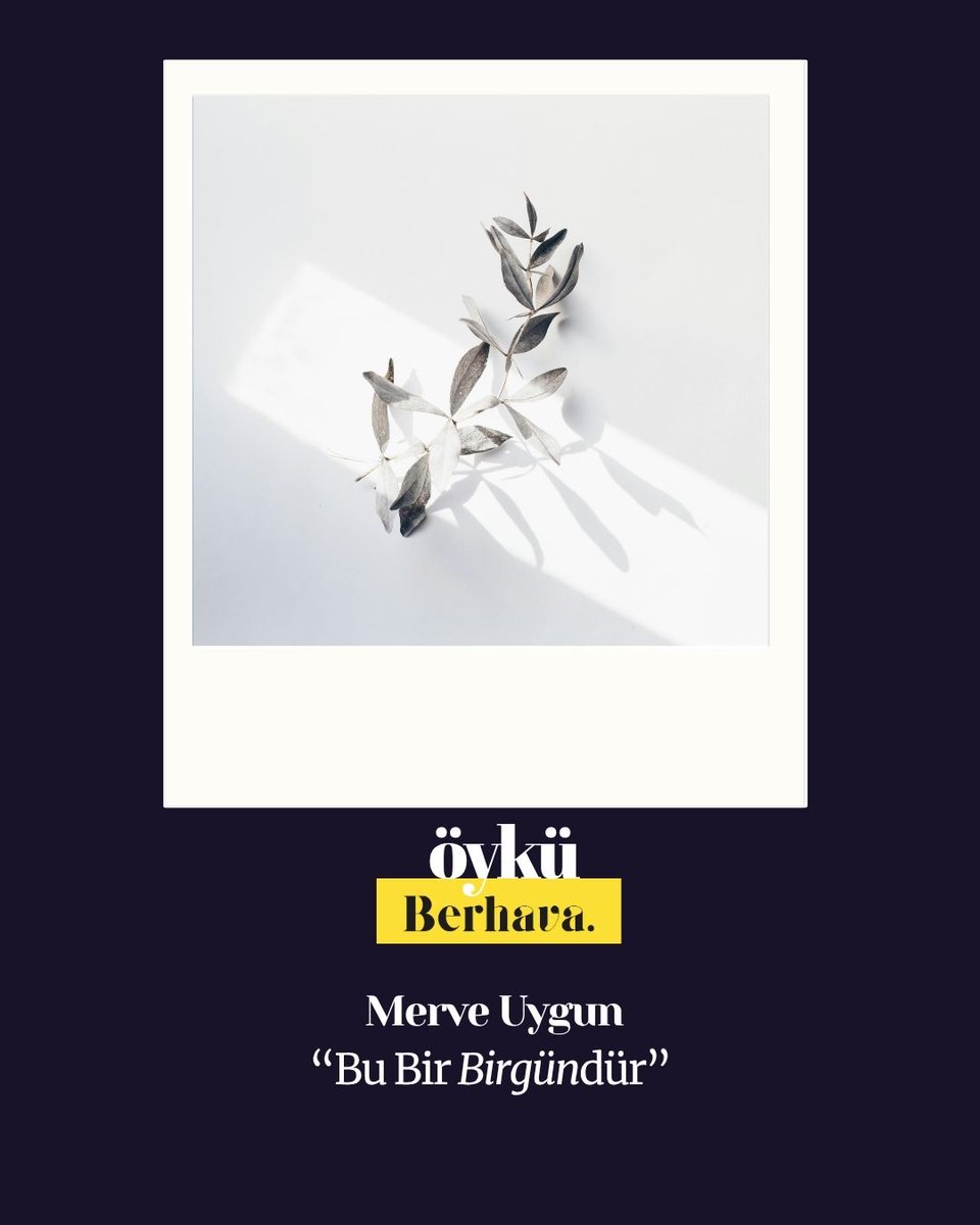 berhavadergisi's tweet photo. |BERHAVA ÖYKÜ|  “Bu Bir Birgündür” – Merve Uygun
@andelipxyz 

🔗Öyküye ulaşmak için: https://t.co/zh1A8C2UAM https://t.co/8knD45CIY1