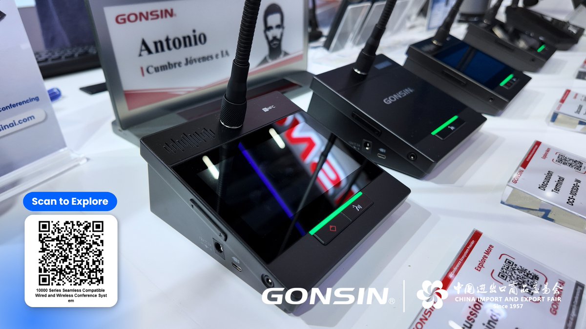 GONSIN2003's tweet image. Only 2 Days Left at the 139th Canton Fair — Don’t Miss GONSIN ⏳

📲 Scan the QR code Below to explore solutions and connect with us instantly.

#AudioVisual #ProAV #IntegratedSystems #AVIntegration #conferencesystem #avsolutions #cantonfair