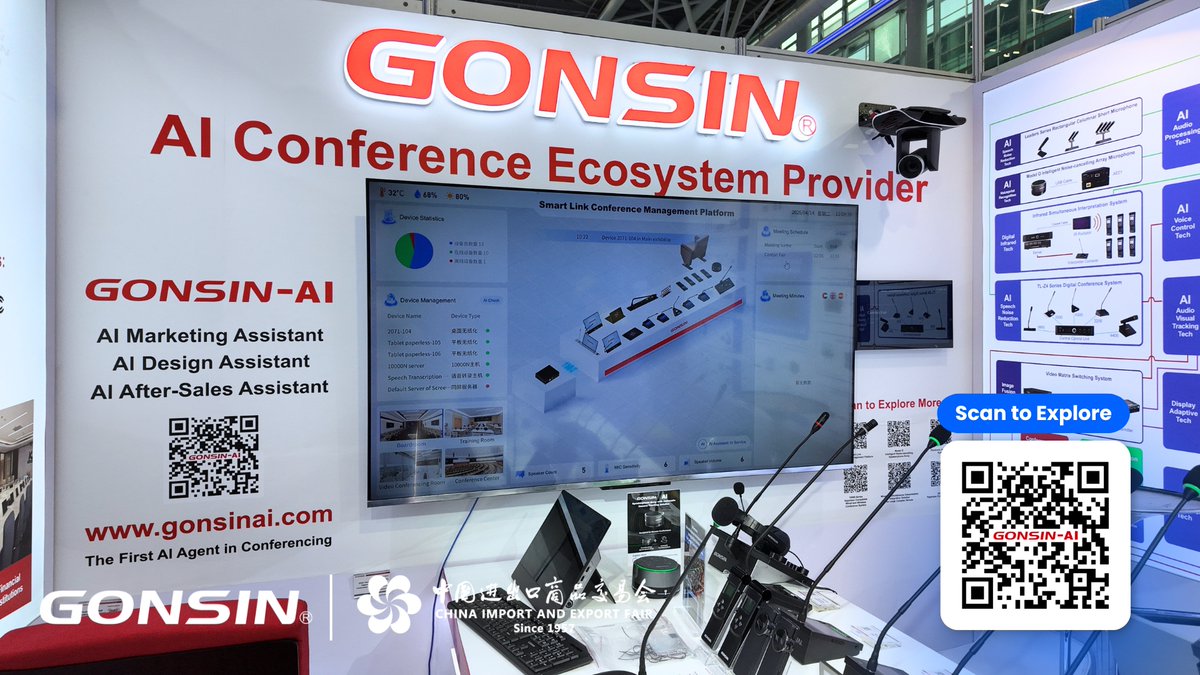 GONSIN2003's tweet image. Only 2 Days Left at the 139th Canton Fair — Don’t Miss GONSIN ⏳

📲 Scan the QR code Below to explore solutions and connect with us instantly.

#AudioVisual #ProAV #IntegratedSystems #AVIntegration #conferencesystem #avsolutions #cantonfair