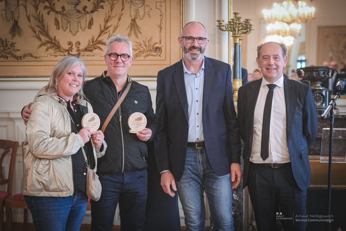 Prefet56's tweet image. Agriculture |
Fierté  morbihannaise, le préfet reçoit en préfecture les lauréats du Concours  Général Agricole du Salon International de l'Agriculture 2026
 
Le  15 avril dernier, les lauréats du #Morbihan du Concours général agricole 2026 ont été mis à l’honneur en préfecture