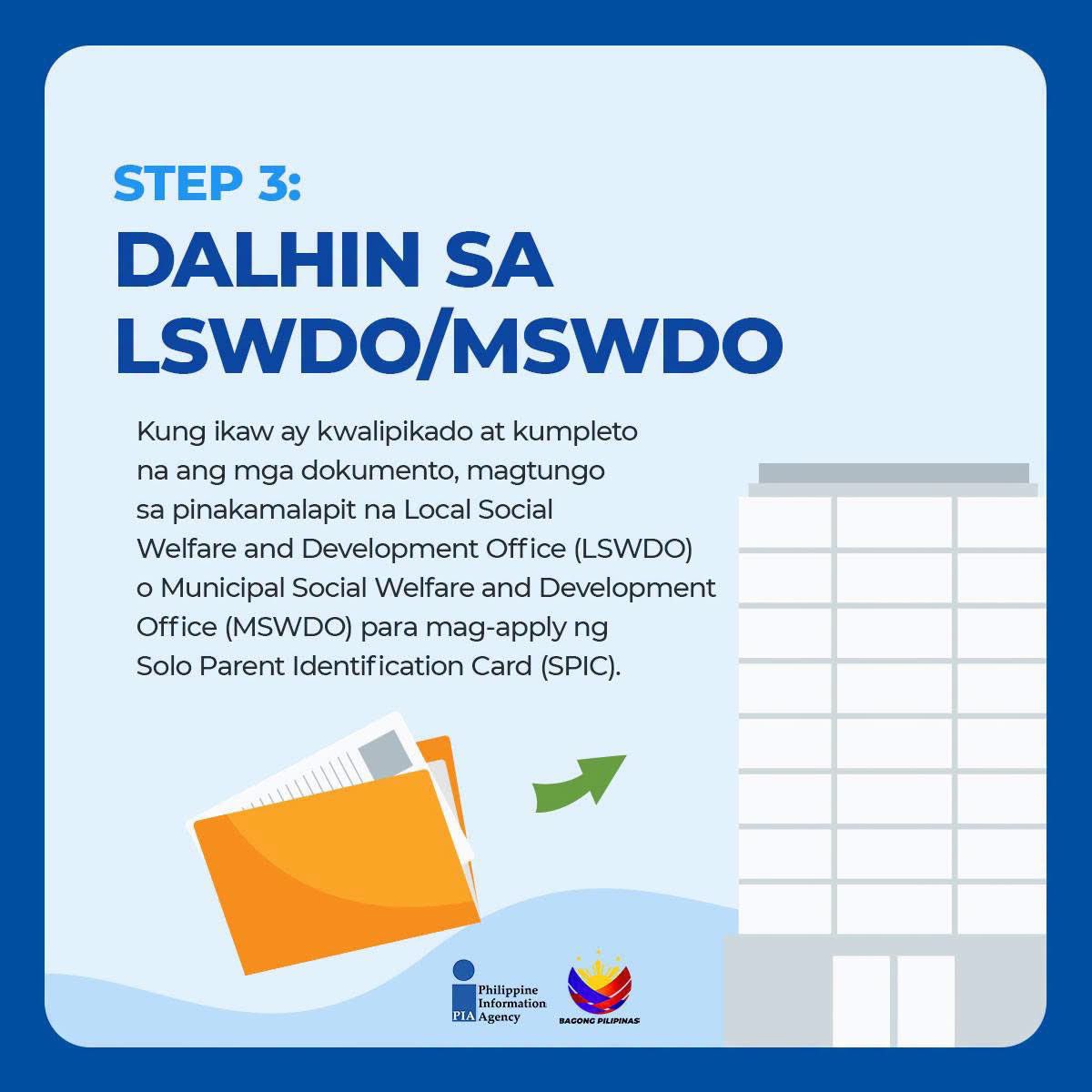 PIA_RIII's tweet image. Kung ikaw ay Solo Parent, may mga benepisyo at tulong ang pamahalaan sa iyo. Sundin lamang ang mga hakbang na ito upang makapag-apply ng Solo Parent Identification Card (SPIC). 

#SoloParent #GAD #PIA #BagongPilipinas #ISM #IntegratedStateMedia