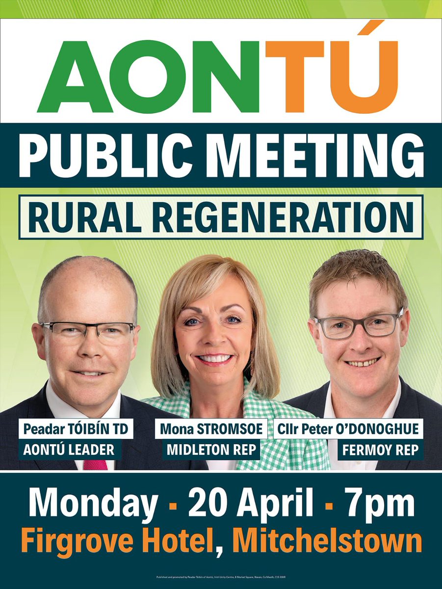 Important public meeting in Cork on Monday night.