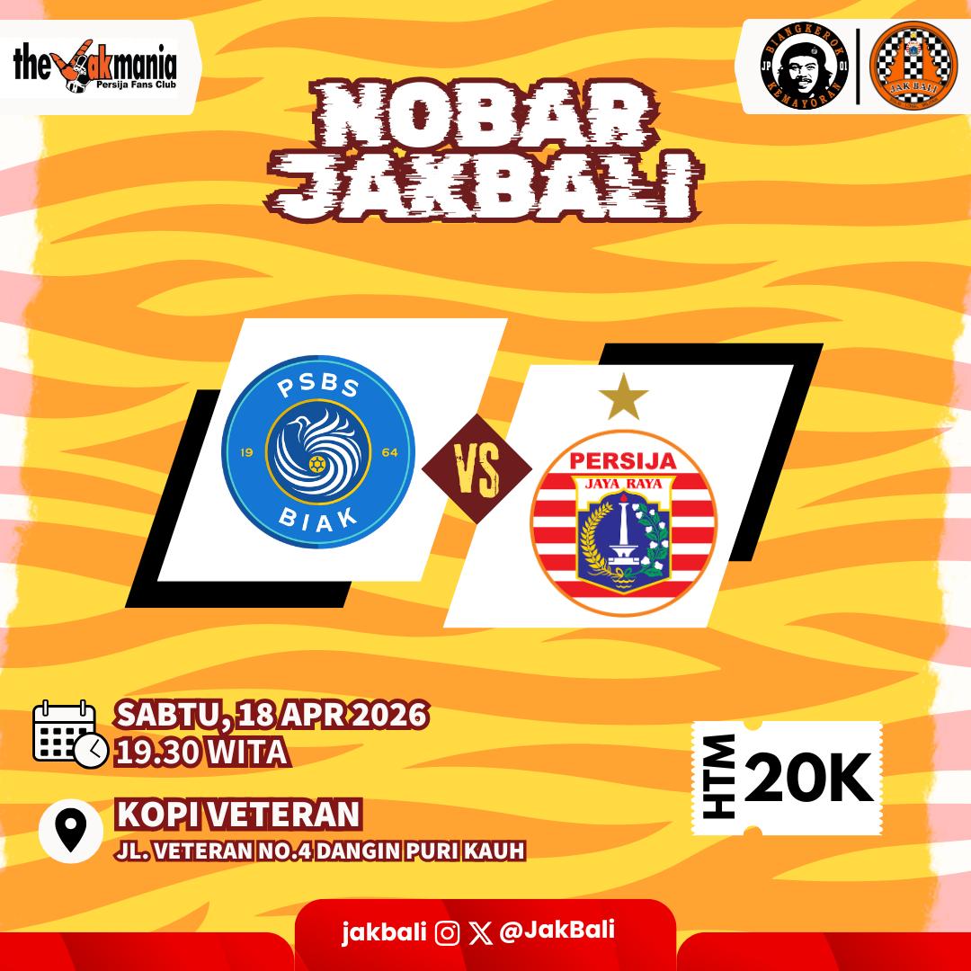 JakBali's tweet photo. Nobar malam minggu seperti biasa di Kopi Veteran jam 8 malam
#PersijaDay https://t.co/emFmyrCi3w