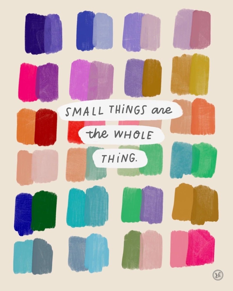 actionhappiness's tweet image. Thought for the weekend: Small things are the whole thing ✨ 

Image: instagram.com/vicky_barone
