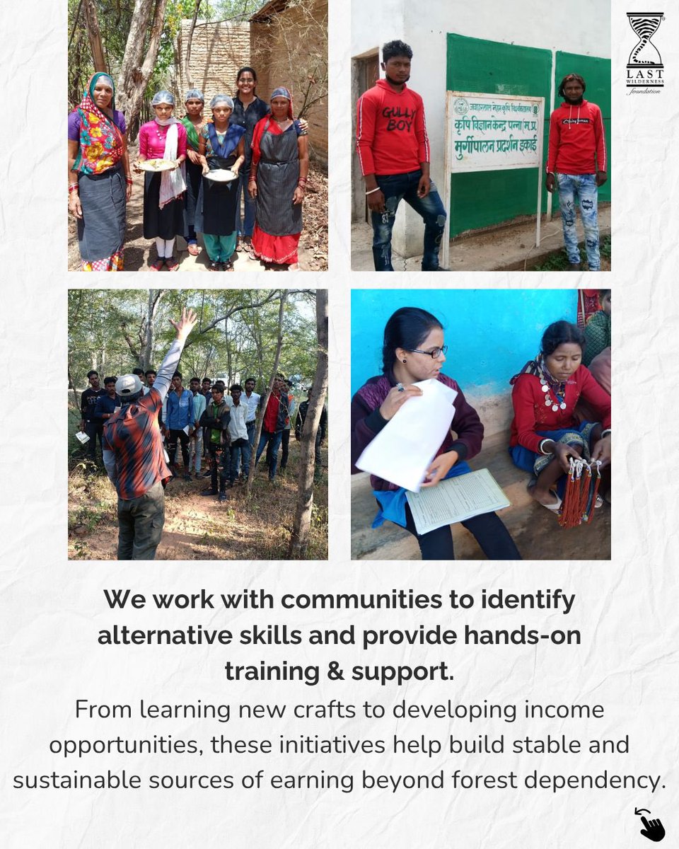 LastWilderness's tweet image. Forest communities depend on nature, but limited livelihoods increase pressure on forests. 
By enabling skills &amp;amp; sustainable income, we #support both people &amp;amp; conservation.
Be a #FriendoftheForest by supporting these initiatives.
Support here: razorpay.me/@lastwildernes…