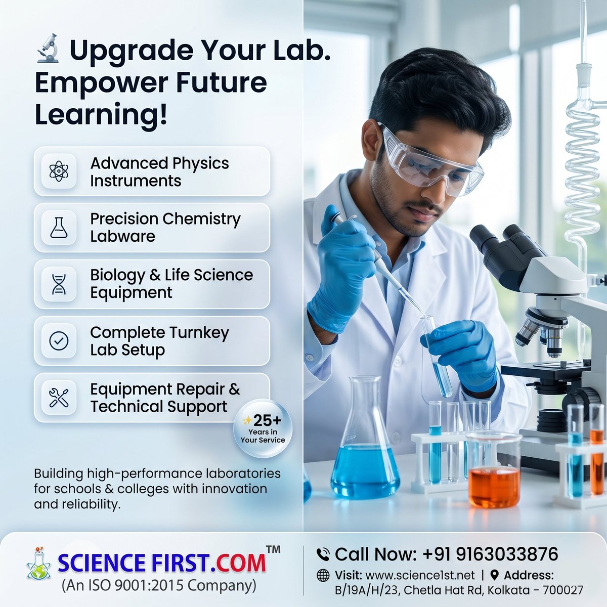 SFirstindia's tweet image. 𝗕𝘂𝗶𝗹𝗱 𝘁𝗵𝗲 𝗙𝘂𝘁𝘂𝗿𝗲 𝘄𝗶𝘁𝗵 𝗠𝗼𝗱𝗲𝗿𝗻 𝗦𝗰𝗵𝗼𝗼𝗹 𝗟𝗮𝗯𝗼𝗿𝗮𝘁𝗼𝗿𝗶𝗲𝘀! #SchoolLaboratory #STEMEducation #ScienceEducation #LabEquipment #ModernLaboratory #SchoolInfrastructure #RoboticsLab #PhysicsLab #ChemistryLab #BiologyLab #ComputerLab #ElectronicsLab