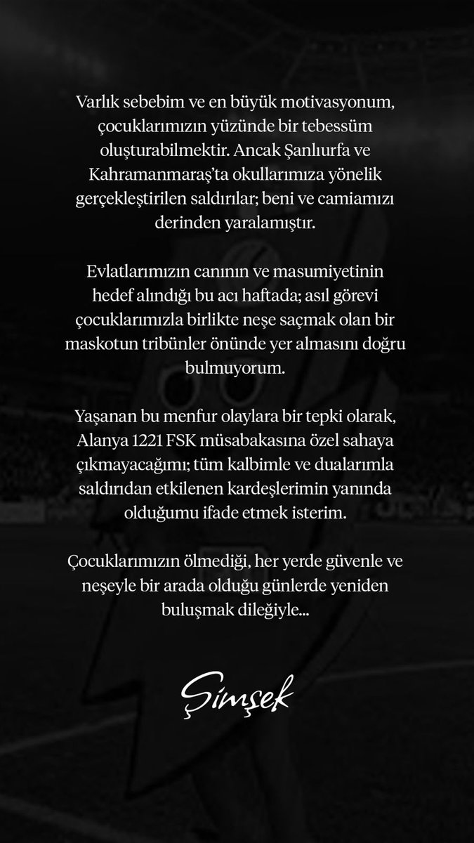 Maskot Şimşek tweet media