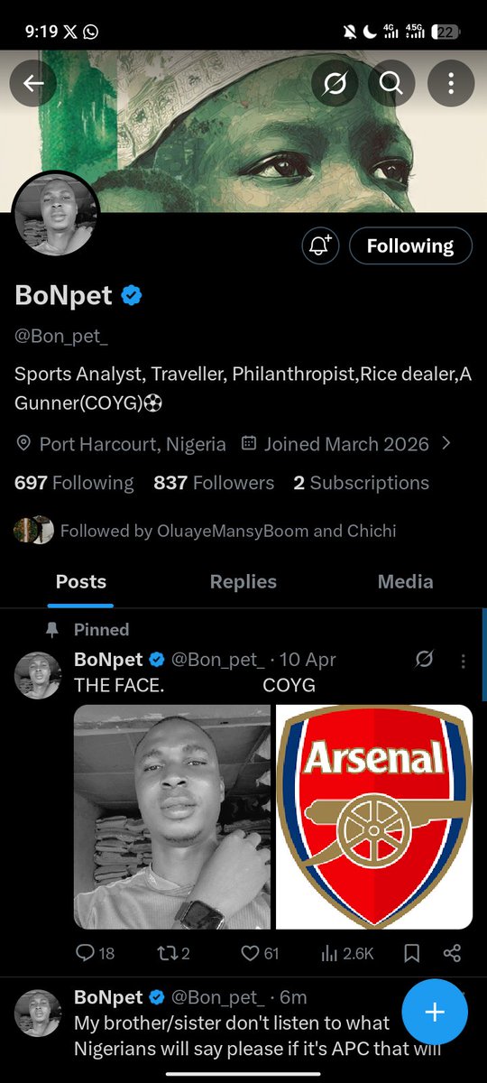 Clement Jerusalem Oyinkuro tweet media