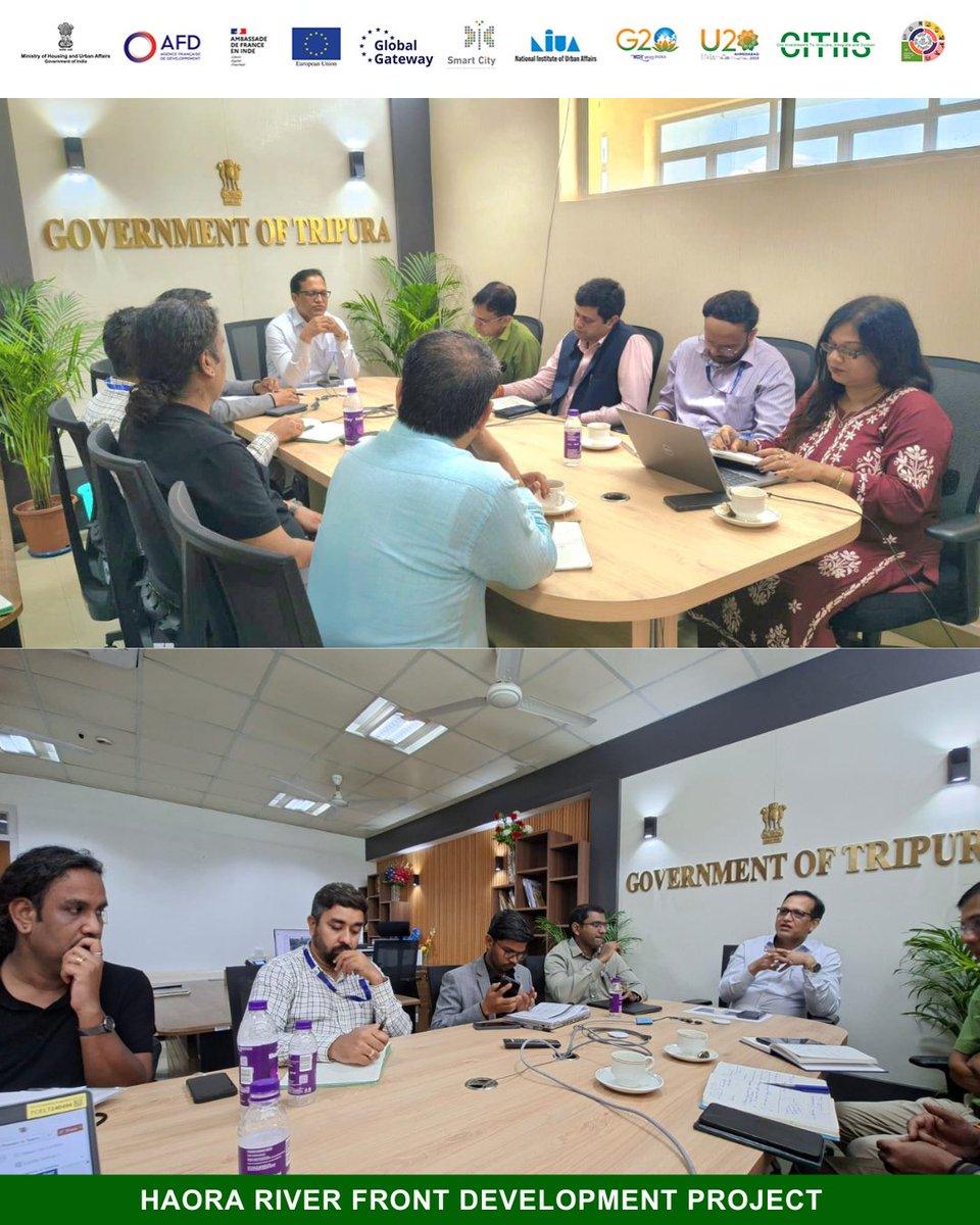 hrfdproject's tweet photo. Day 2 | AFD and NIUA delegates held a high-level meeting with the Secretary, UDD, Govt of Tripura, alongside the Commissioner, AMC, and CEO, ASCL, to review the CITIIS 2.0 solid waste management project under Agartala Smart City Limited. #ASCL #CITIIS2 https://t.co/Q4Wq9bLb8J
