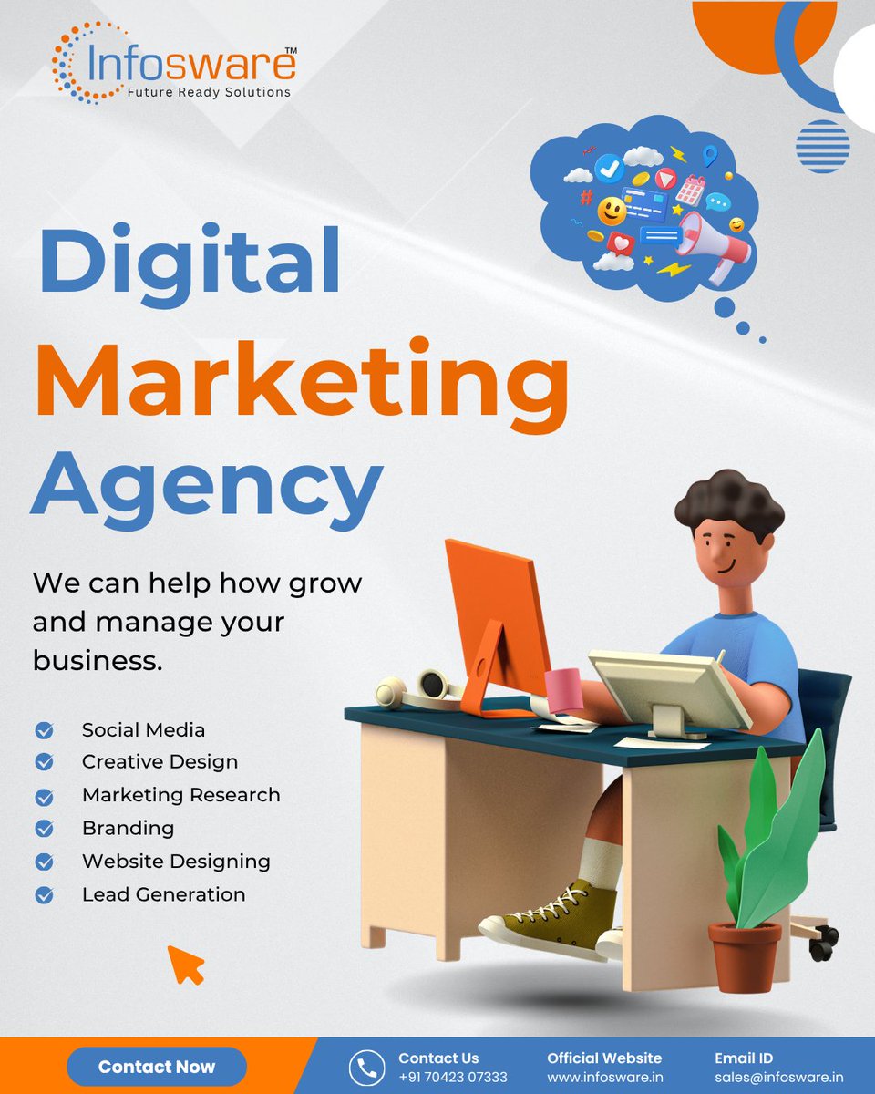 infosware's tweet image. Scale your business with smart digital marketing
 
From branding to lead generation we deliver results that matter.

#DigitalMarketing  #BusinessGrowth #LeadGeneration #Branding #Infosware