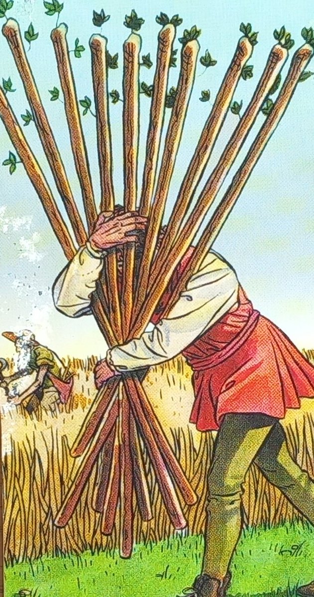 mysticjames1111's tweet image. 18/04/26
10 of Wands
#Tarot of the New Vision 
It's been hard work and quite exhausting as you've moved from one segment of your life to the next.
Take some time for yourself and #recuperate after your reach this next finish line.
#stress #struggles