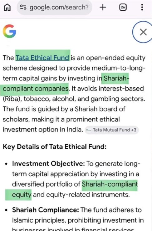 Okay, so Tata group has a Shariah compliant mutual fund🥹