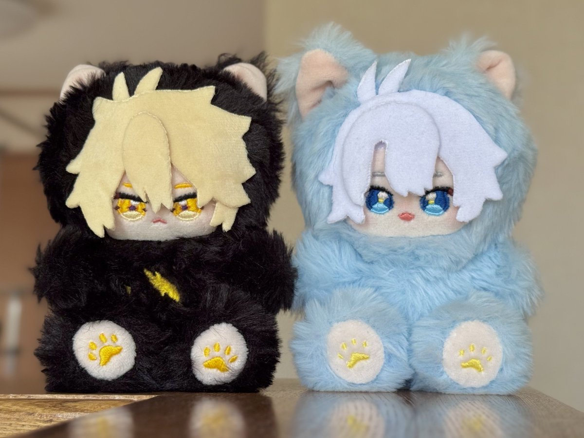 show_jin_'s tweet photo. ファイノンとカスライナのぬい出来た〜！
かわよすぎる😭
型紙：ぴよぴっこ様（@piyopicco ）
#自作ぬい 
#おすわりモフぬい
#Phainon https://t.co/H8nXaVk6hb