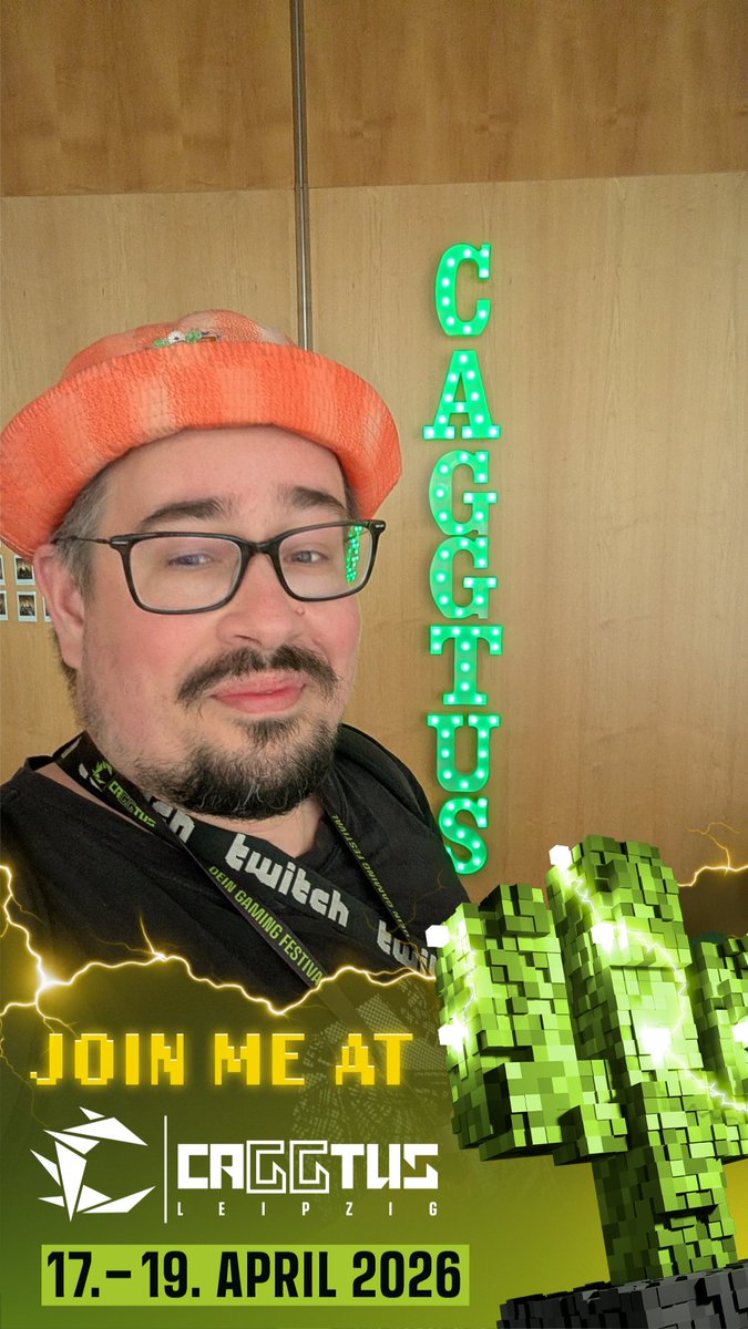 Thomy_Freaky's tweet image. Heute gibt es wieder einen *IRL* Stream vom Tag 2 der @CaggtusLeipzig 2026. Dieses Mal aber keine 7 Stunden. Versprochen. 😄

Ich freue mich auf euch! Kommt gerne rum!

🗓 Samstag, 18.04.
⏰ *11:00* Uhr (MEZ)
📍 twitch.tv/thomy_freaky oder 
📍 tiktok.com/@thomy_freaky

#IRLStream