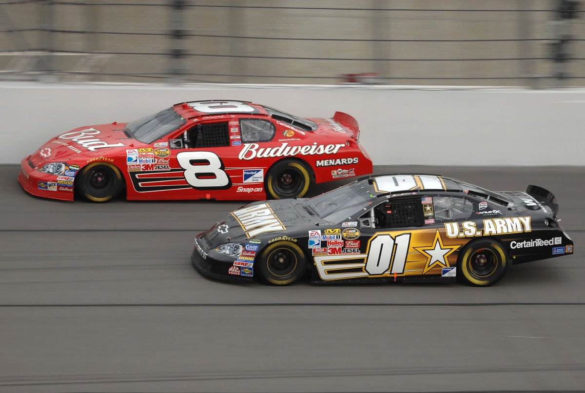 HardNASCARPics's tweet image. Dale Earnhardt Jr and Mark Martin at Kansas Speedway 2007. #NASCAR