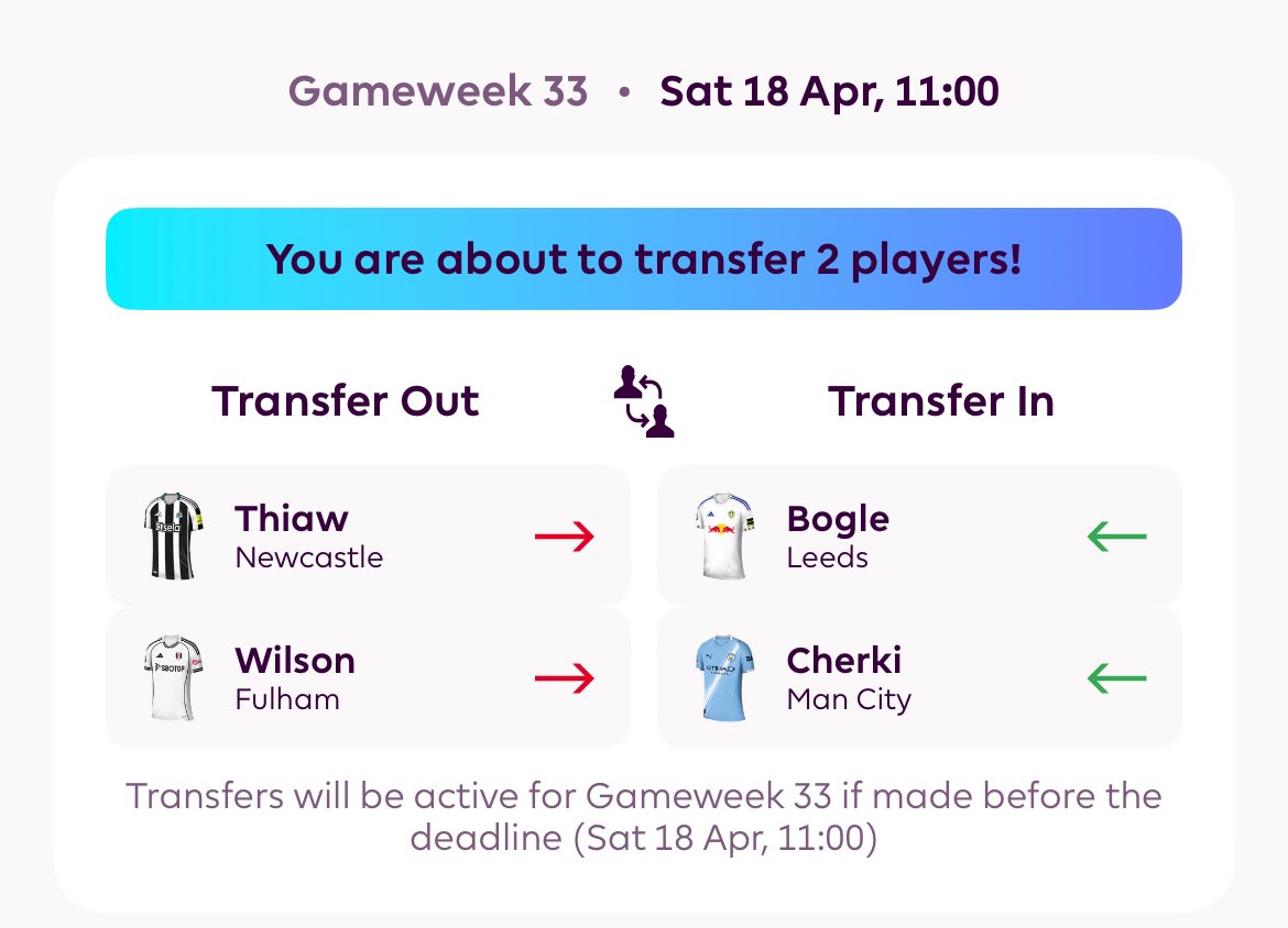 Transfers made➡️⬅️