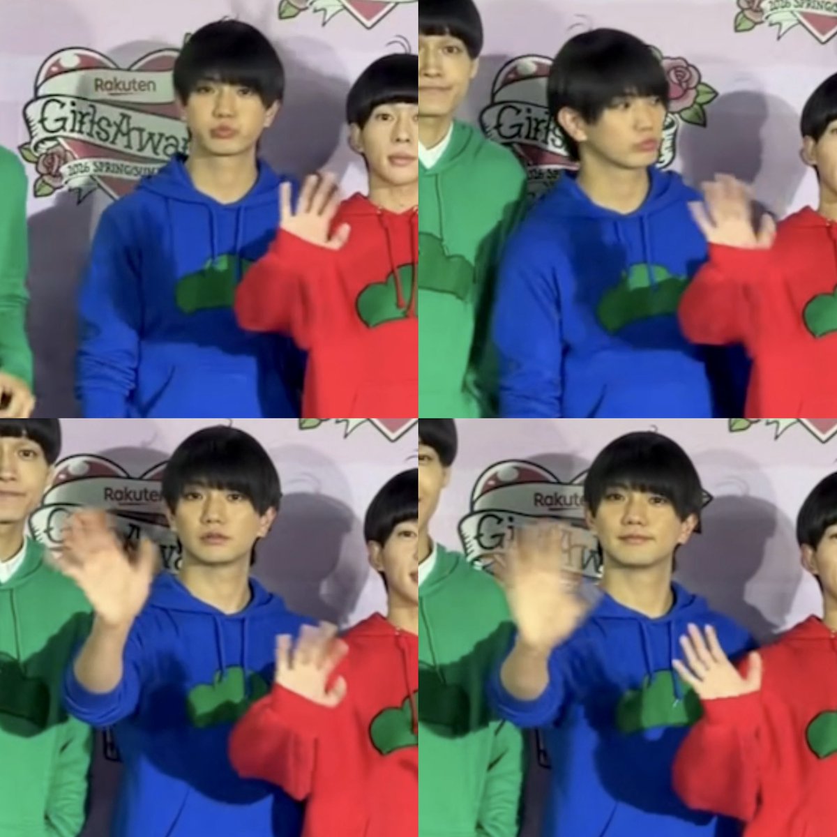 真顔むいむい真顔お手振りからにっこりなるのかわいい