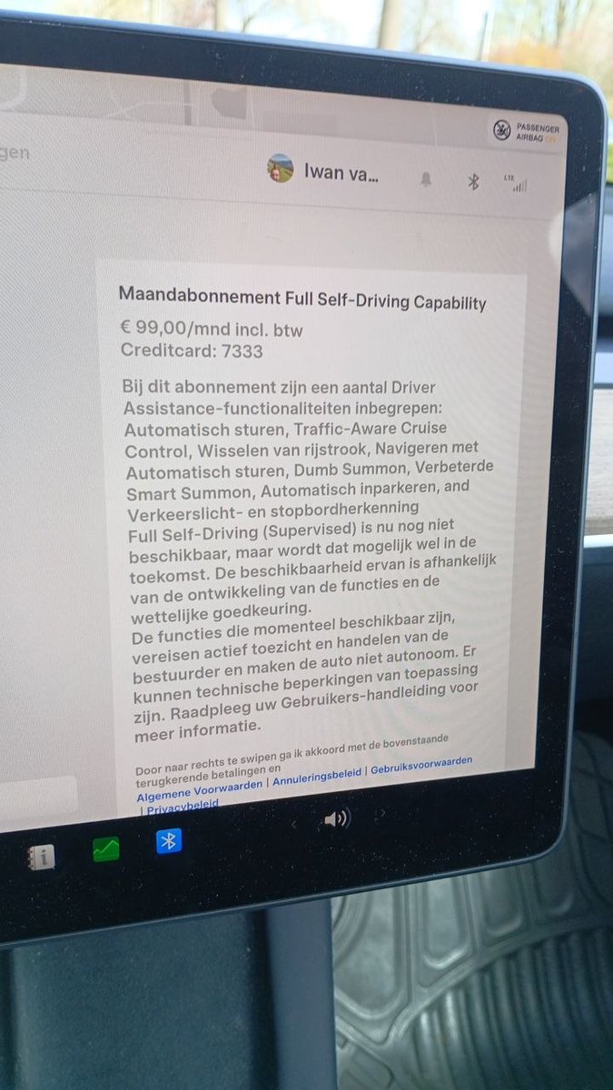 istaveren's tweet photo. @mischamartijn Not sure if your claim is true. I do have HW3, and I can now order it for €99/month. https://t.co/SwWDkqM2Q4