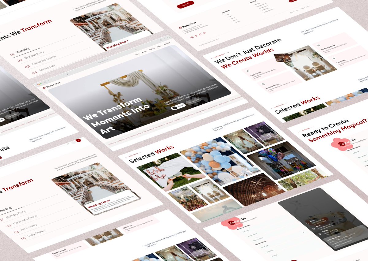 EdlawitGeb4705's tweet image. Designed a premium landing page concept for Rama Decor where every detail is crafted to reflect elegance, atmosphere, and timeless luxury.

A digital experience designed to feel as refined as the spaces the brand creates.

#WebDesign #UIDesign #LuxuryBranding #LandingPage