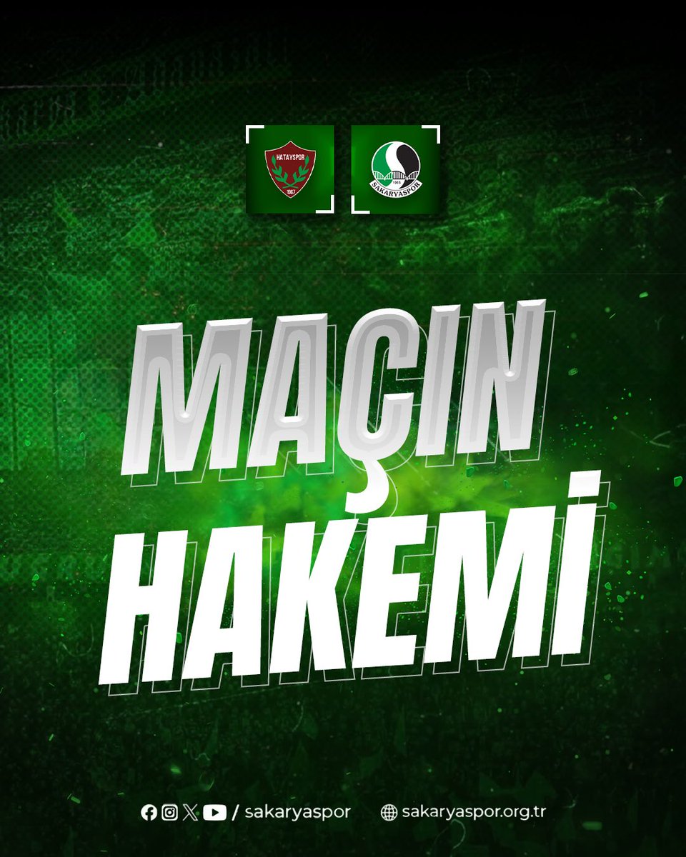 Sakaryaspor's tweet photo. Bugün Atakaş Hatayspor ile oynanacak müsabakayı İstanbul bölgesi hakemlerinden İlker Yasin Avcı yönetecek.
Müsabakanın yardımcı hakemliklerini Haydar Avcı, Burak Sami Şad ve Birkan Altındaş yapacak.
#HTYvSAK https://t.co/cUh48ayw7a