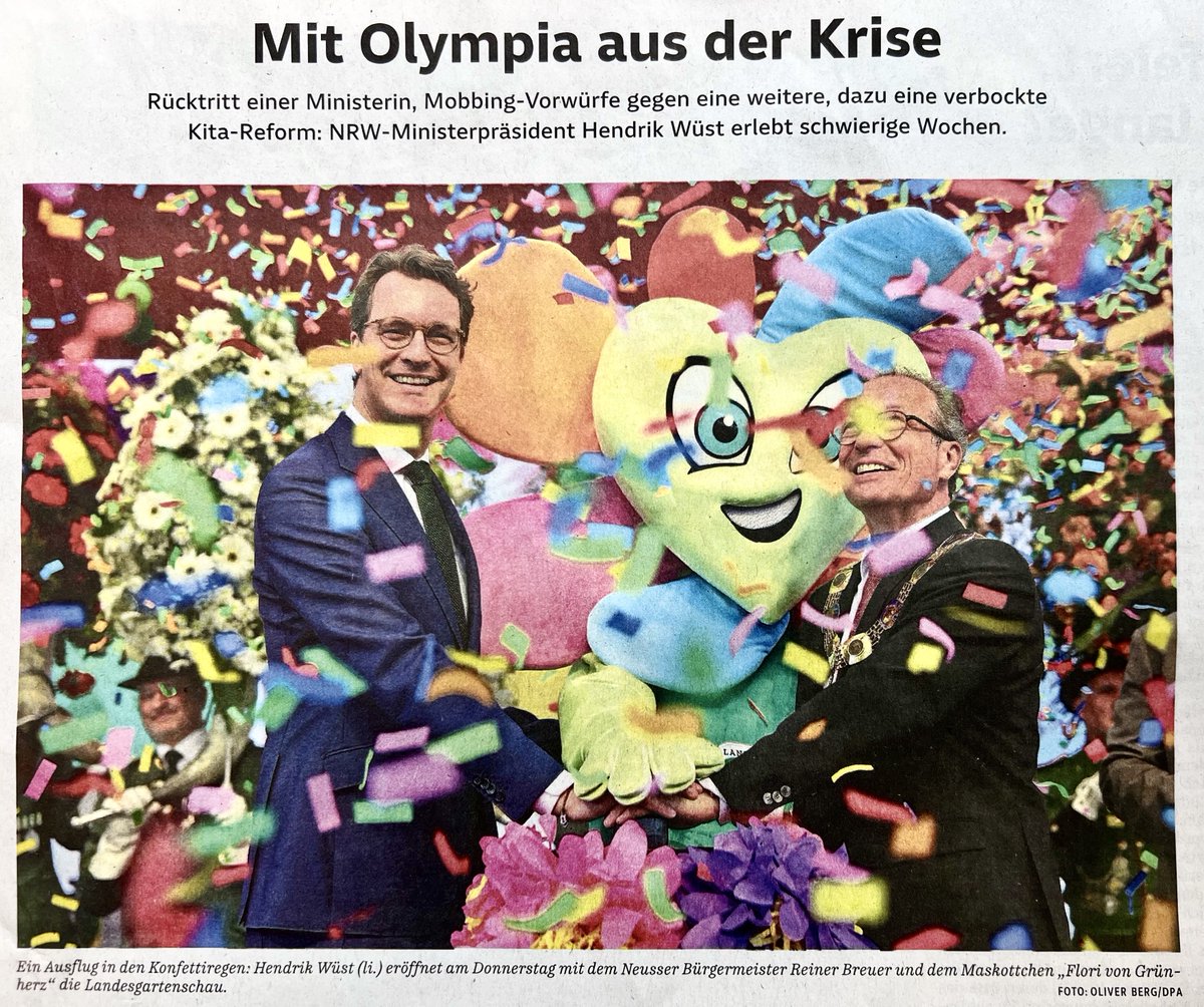 Aufmacher in der SZ zur Lage der NRW-Landesregierung. Spannende Bewertung.