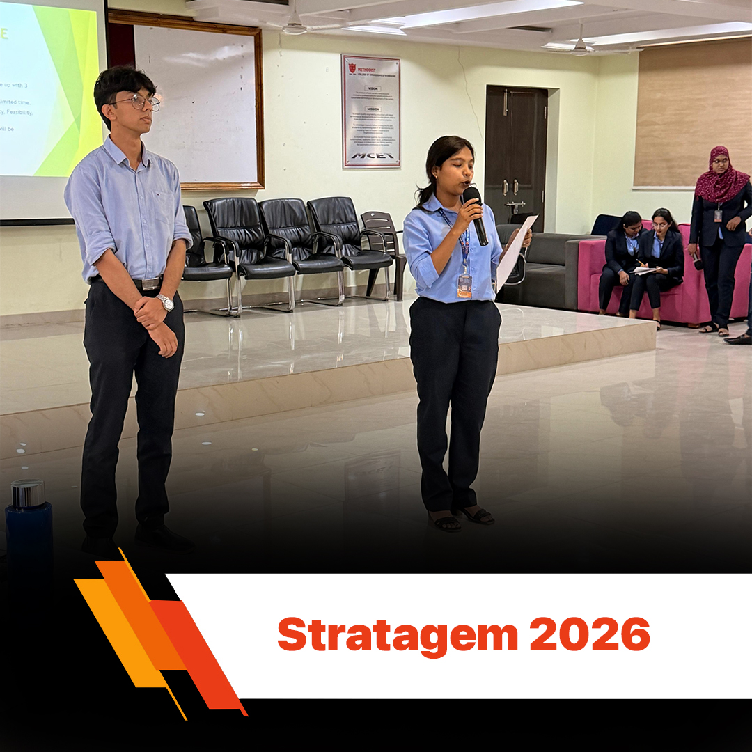 MCETHyderabad's tweet image. 𝗦𝘁𝗿𝗮𝘁𝗮𝗴𝗲𝗺 𝟮𝟬𝟮𝟲 – 𝗠𝗮𝗻𝗮𝗴𝗲𝗺𝗲𝗻𝘁 𝗘𝘃𝗲𝗻𝘁 𝗛𝗶𝗴𝗵𝗹𝗶𝗴𝗵𝘁𝘀
The 𝗗𝗲𝗽𝗮𝗿𝘁𝗺𝗲𝗻𝘁 𝗼𝗳 𝗕𝘂𝘀𝗶𝗻𝗲𝘀𝘀 𝗠𝗮𝗻𝗮𝗴𝗲𝗺𝗲𝗻𝘁 𝗠𝗲𝘁𝗵𝗼𝗱𝗶𝘀𝘁 𝗖𝗼𝗹𝗹𝗲𝗴𝗲 𝗼𝗳 𝗘𝗻𝗴𝗶𝗻𝗲𝗲𝗿𝗶𝗻𝗴

#MCET #Stratagem2026 #MBA #ManagementEvent