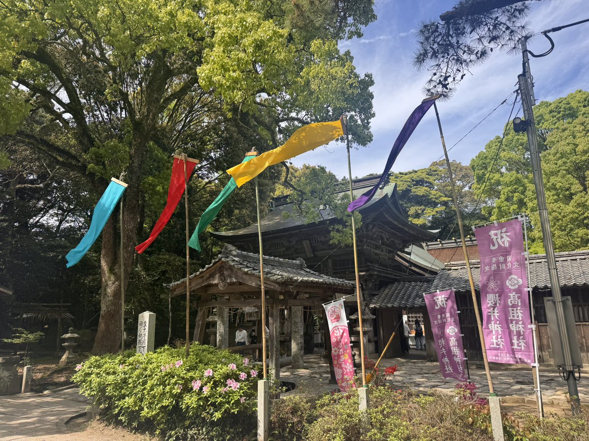 特別な幟を立てました。
💙❤️💚💛💜
