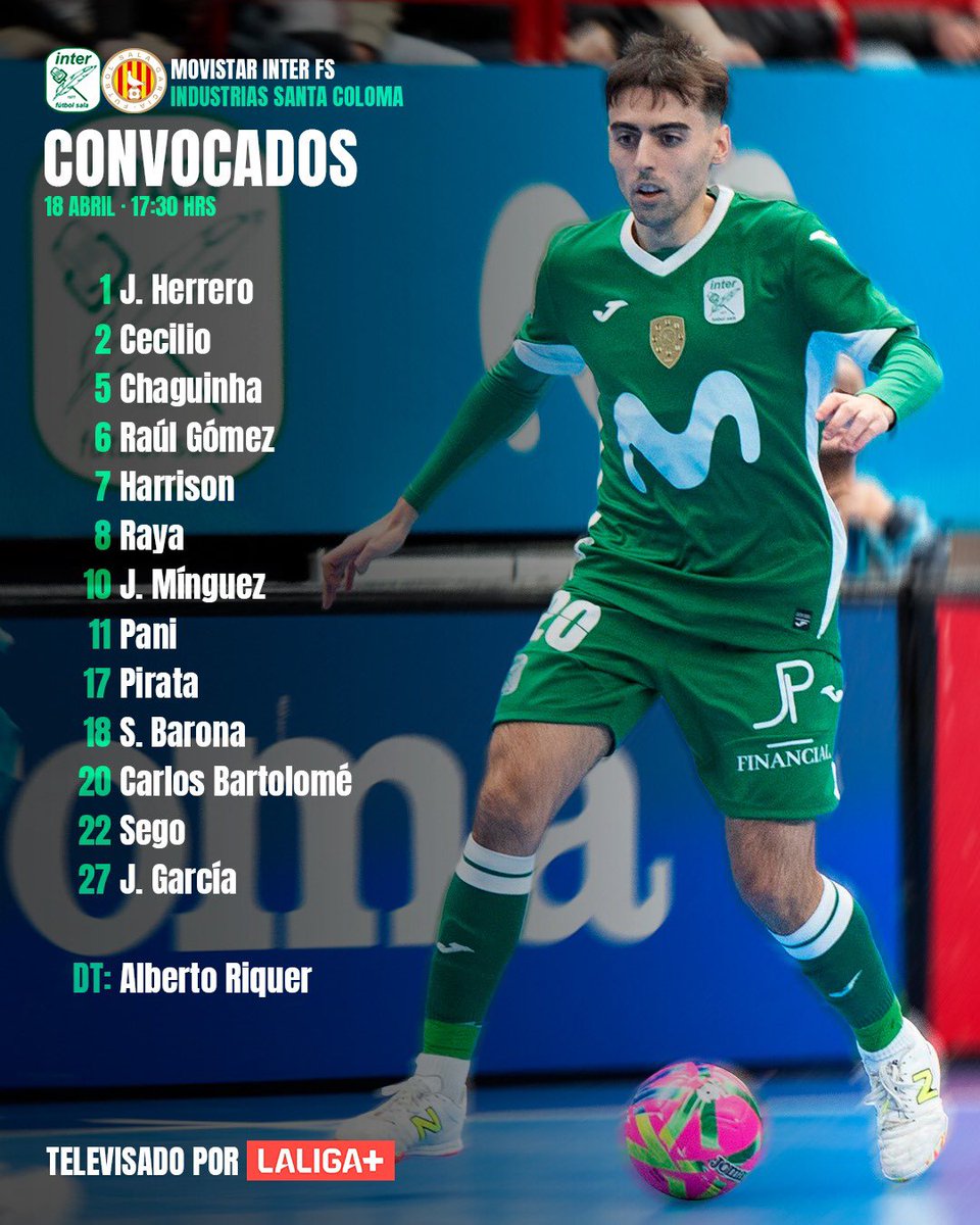 👥💚 𝐂𝐎𝐍𝐕𝐎𝐂𝐀𝐓𝐎𝐑𝐈𝐀 𝗝𝟮𝟱 🆚 @fsalagarcia ⚽️ ️ Los elegidos por Alberto Riquer ...