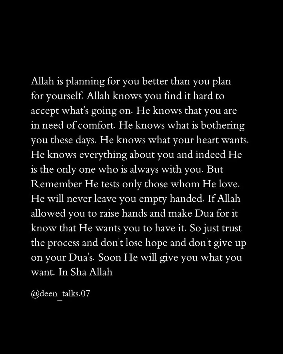 Ecrin__Shaikh's tweet image. Trust Allah’s plan, even when you don’t understand it 🤍
.
.
Trust Allah, Sabr, Dua, Tawakkul, Faith, Hope, Patience, Rizq, Barakah, Healing
.
.
#explore #explorepage #deentalks #islamicreminders #islam