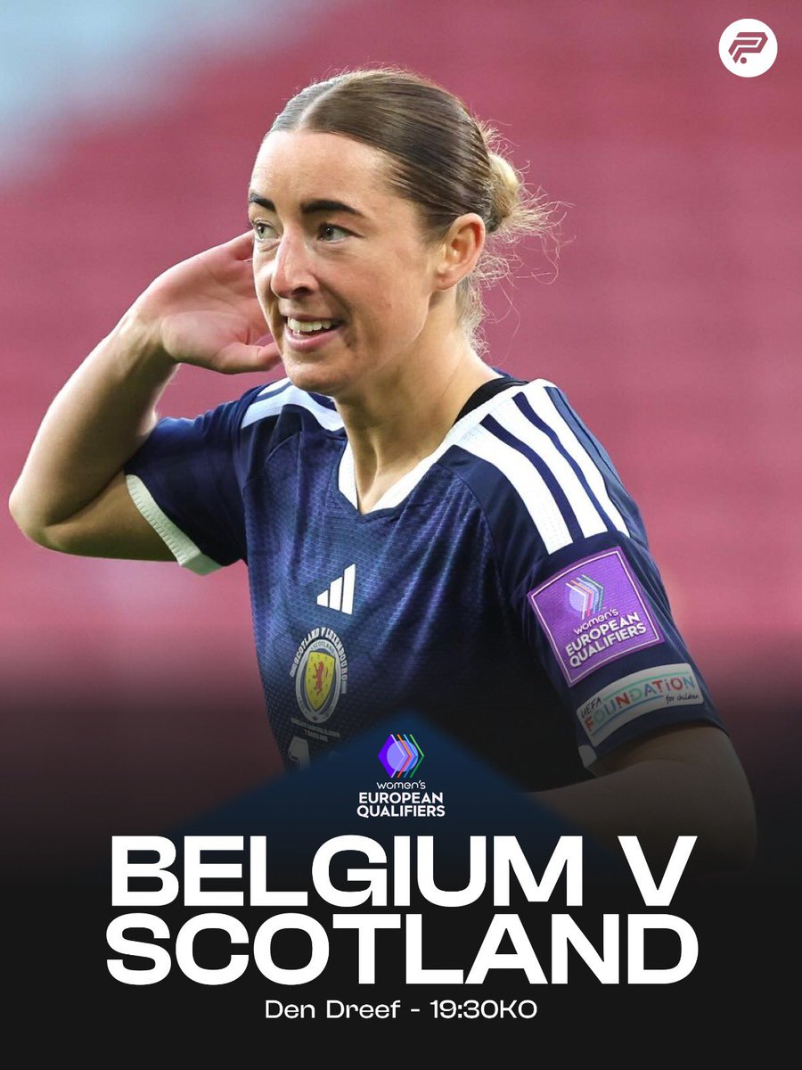 FP_Scotland's tweet image. 𝐈𝐓’𝐒 𝐌𝐀𝐓𝐂𝐇𝐃𝐀𝐘!

After a draw in Leith in midweek, Melissa Andreatta’s Scotland are in Leuven to take on Belgium in the World Cup Qualifiers!

🇧🇪 🆚🏴󠁧󠁢󠁳󠁣󠁴󠁿
🕢: 7:30pm Kick-Off
📍: Den Dreef
📺: @bbcalba / @BBCiPlayer 

#FIFAWWC #SWNT #TartanArmy