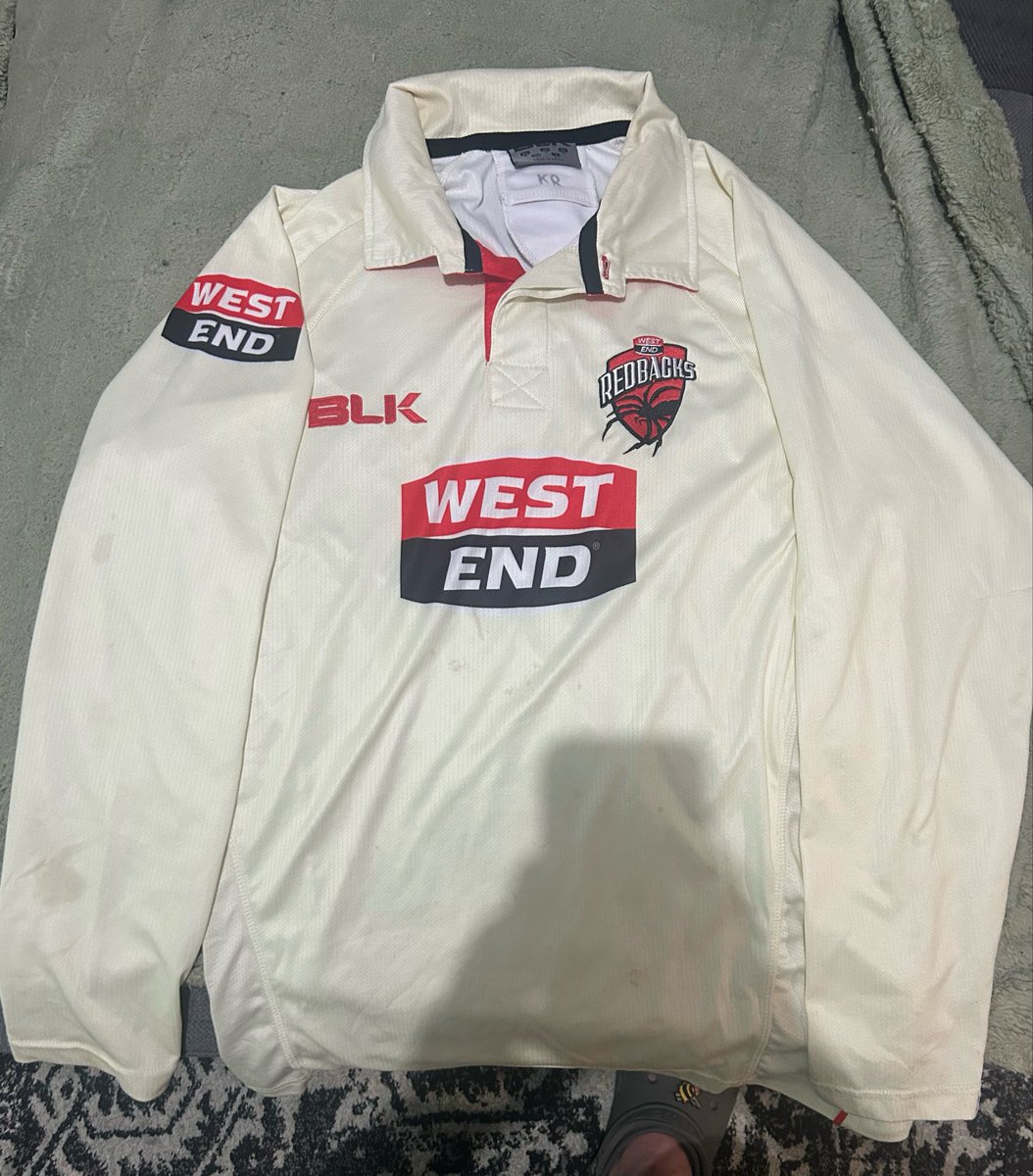 RedbackJim's tweet image. Newest addition 2 the collection 
@SACricketTeams #RetroRedbacks 
Bloody beautiful #Cream
KR on tag