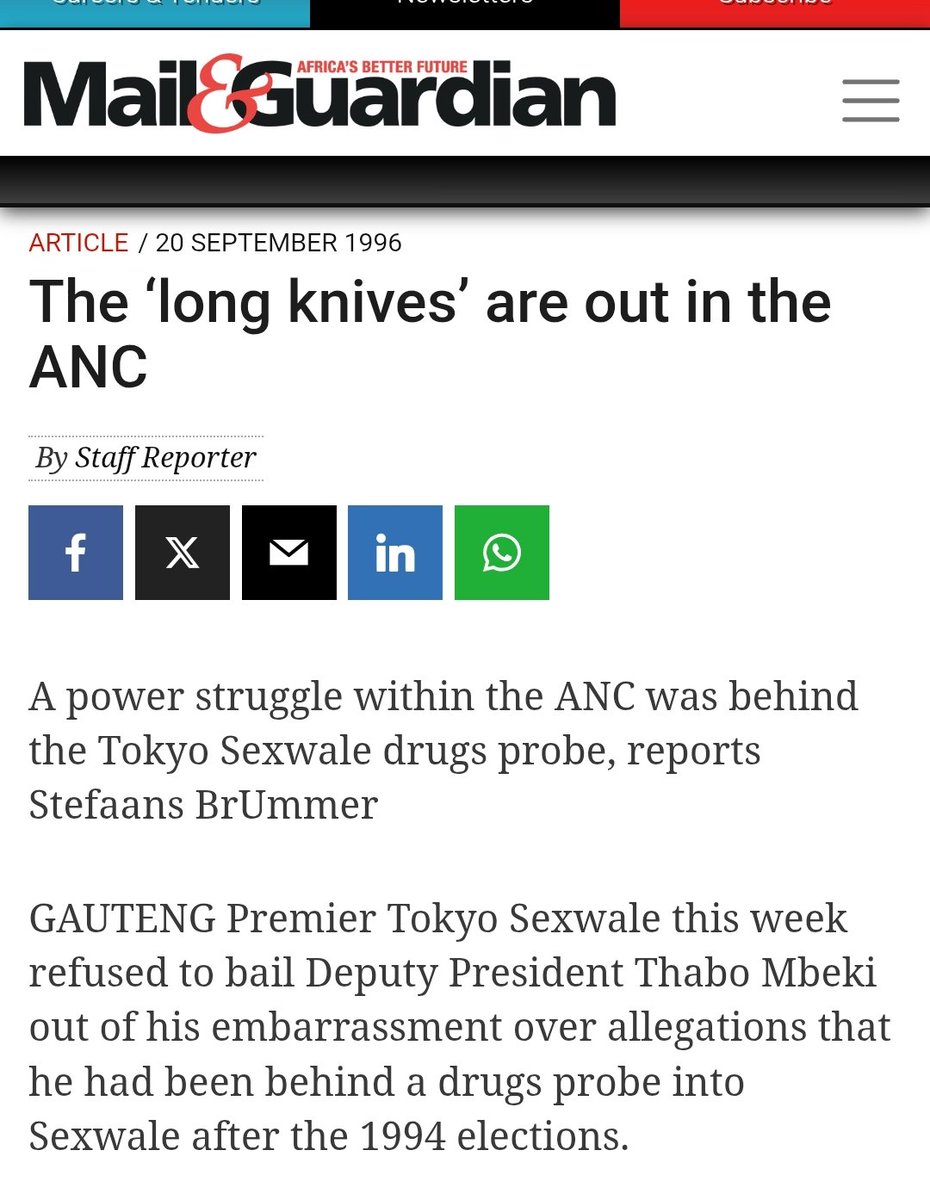 For some reason this made me think of these stories from the 1990s about Tokyo Sexwale's alleged links to drug dealing...